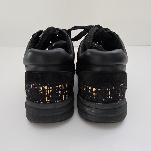 Chanel CC Black Suede Trainer Sneakers US 8.5 / EU 38.5 - Picture 6 of 8